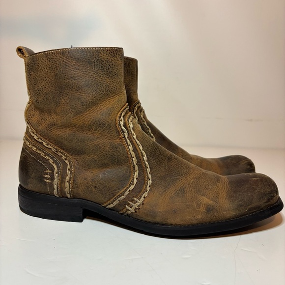 Bed Stu boots Revolution Men’s Size 12 Brown Chelsea Leather Stitched Boots - Picture 3 of 10
